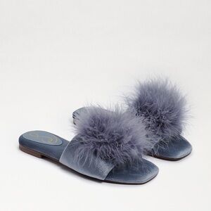 Sam Edelman Francie Grey Velvet Slipper